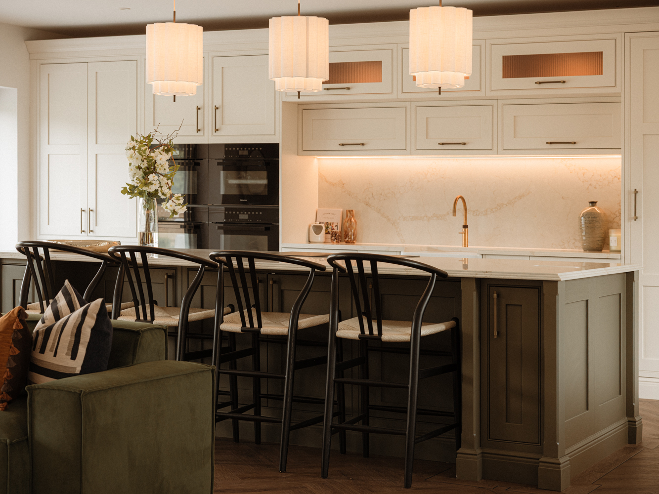 Open-plan kitchen and living space