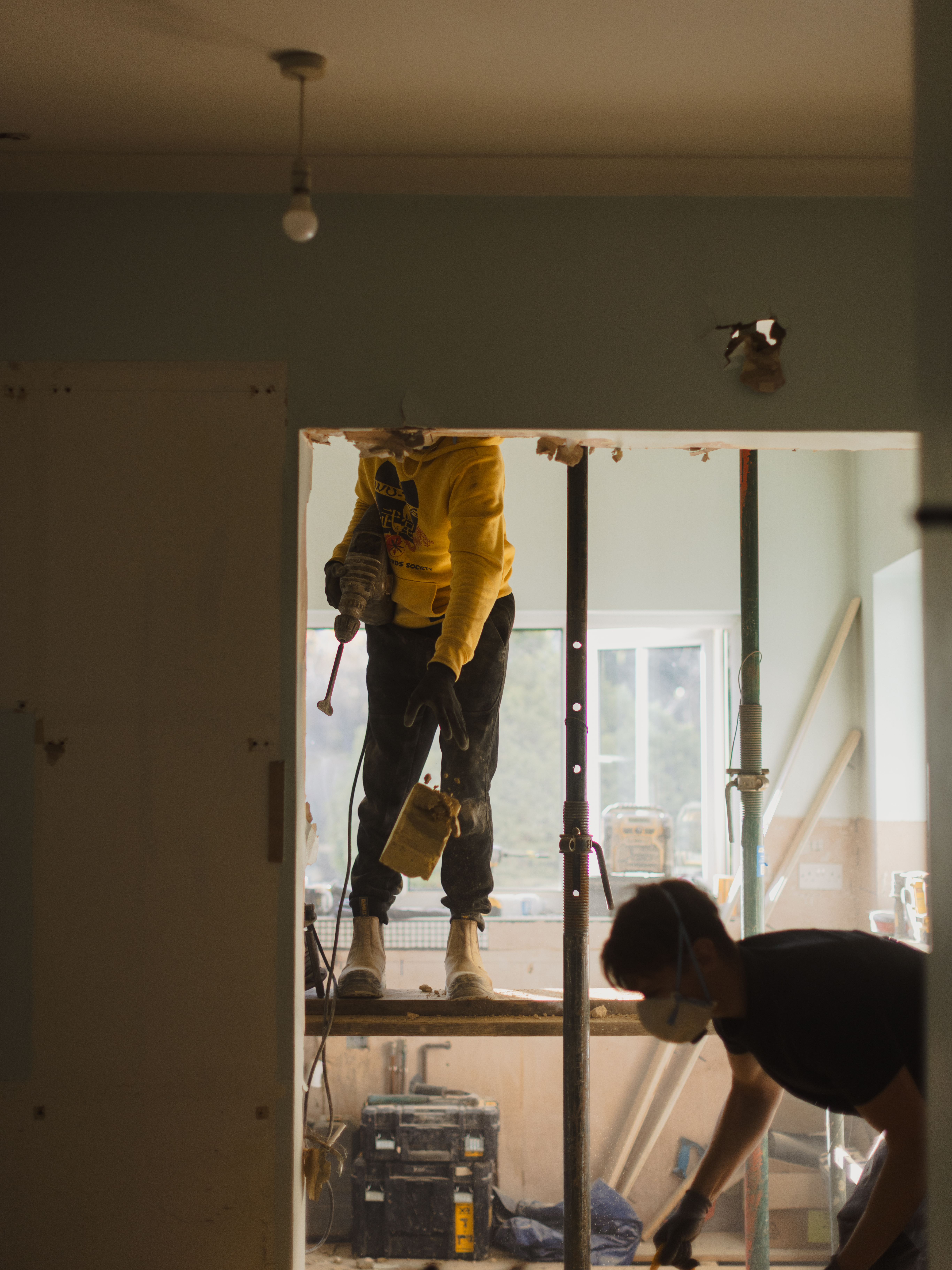 Structural work at Queens Avenue